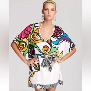 Trina Turk Multicolored Kimono Beach Cover-up, Size XS